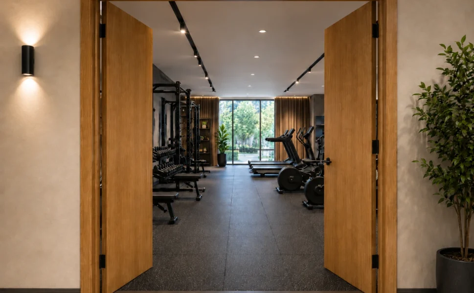 Amenity space doors are designed to support both performance and lifestyle.